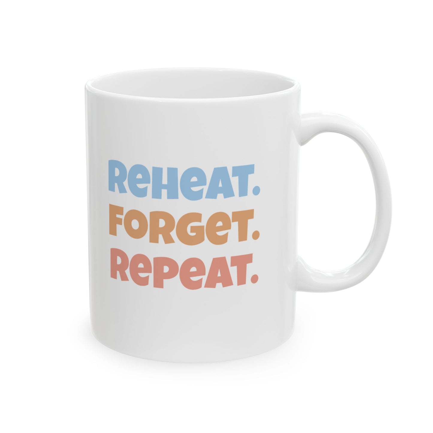 Reheat. Forget. Repeat. Mug (11oz)